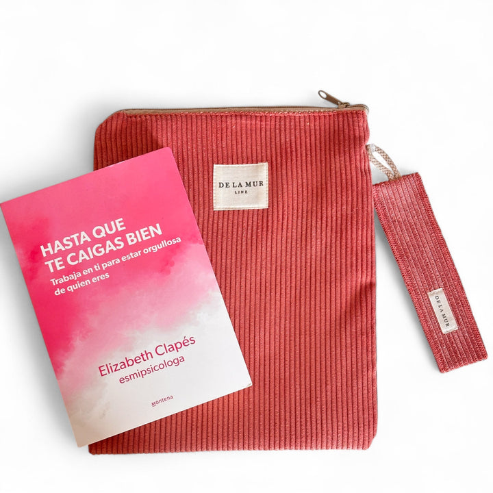 Book Cover + Matching Bookmark Coral