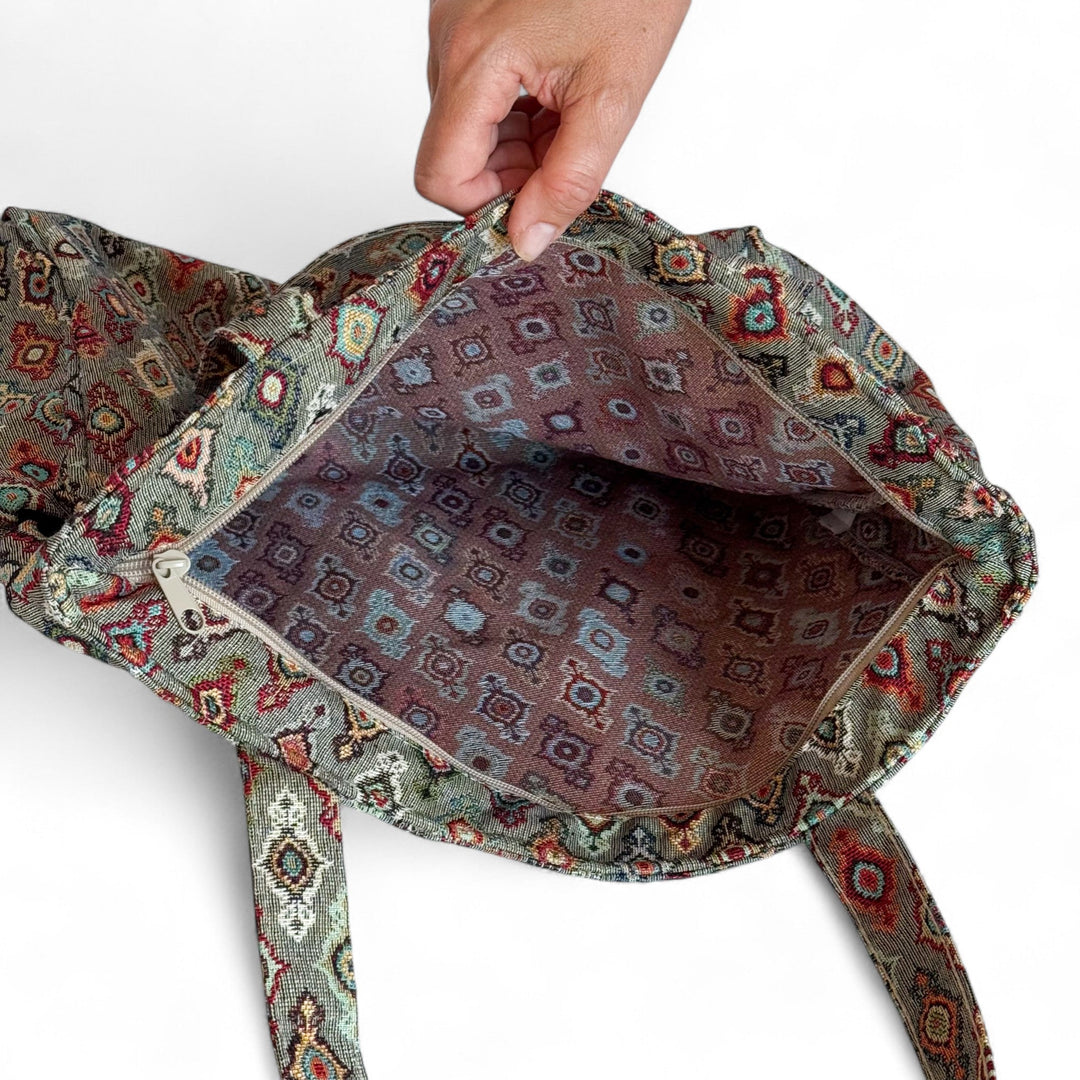 Zippered Tote Bag Trigo
